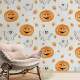 Papel de Parede Halloween Aboboras e Fantasminhas