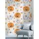 Papel de Parede Halloween Aboboras e Fantasminhas