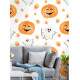 Papel de Parede Halloween Aboboras e Fantasminhas
