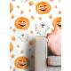 Papel de Parede Halloween Aboboras e Fantasminhas