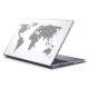 Adesivo Para Notebook Mapa-M�ndi Preto e Branco Pontilhado