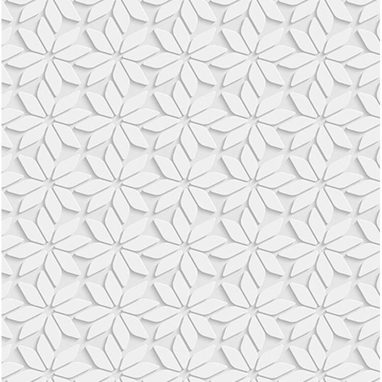 Papel de Parede 3D Flores Branca Pequena