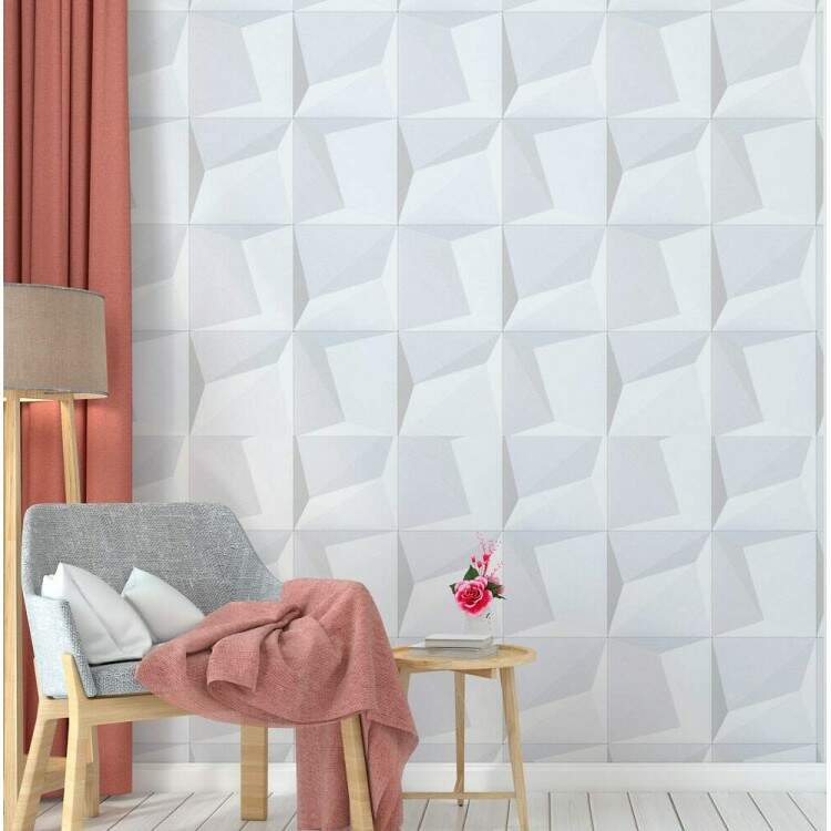 Papel de Parede 3D Abstrato Quadrados Grandes