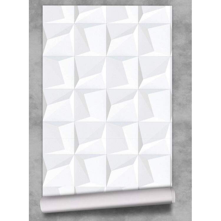 Papel de Parede 3D Abstrato Quadrados Grandes