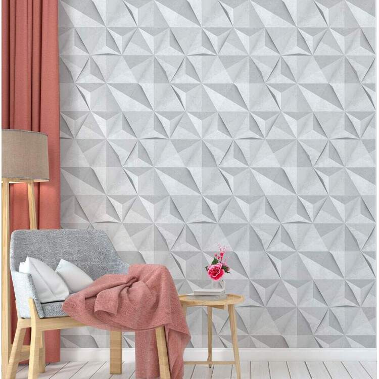 Papel de Parede 3D Geometria Losango Vertical