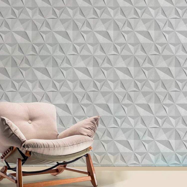Papel de Parede 3D Geometria Losango Vertical