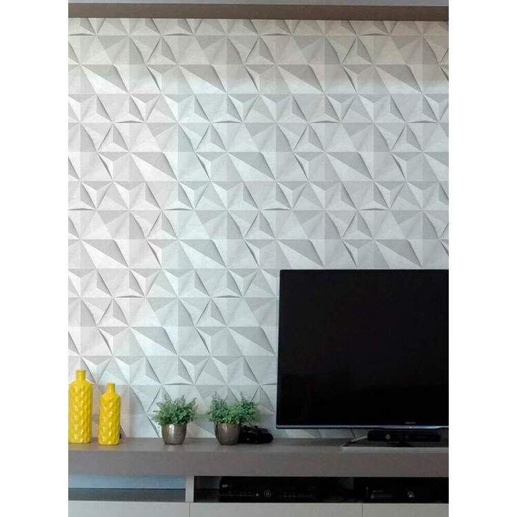 Papel de Parede 3D Geometria Losango Vertical