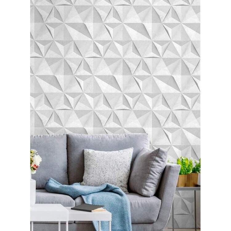 Papel de Parede 3D Geometria Losango vertical