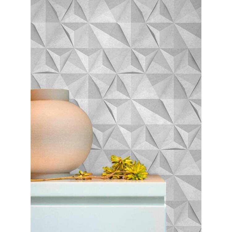 Papel de Parede 3D Geometria Losango Vertical