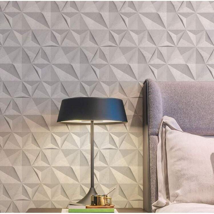 Papel de Parede 3D Geometria Losango Vertical