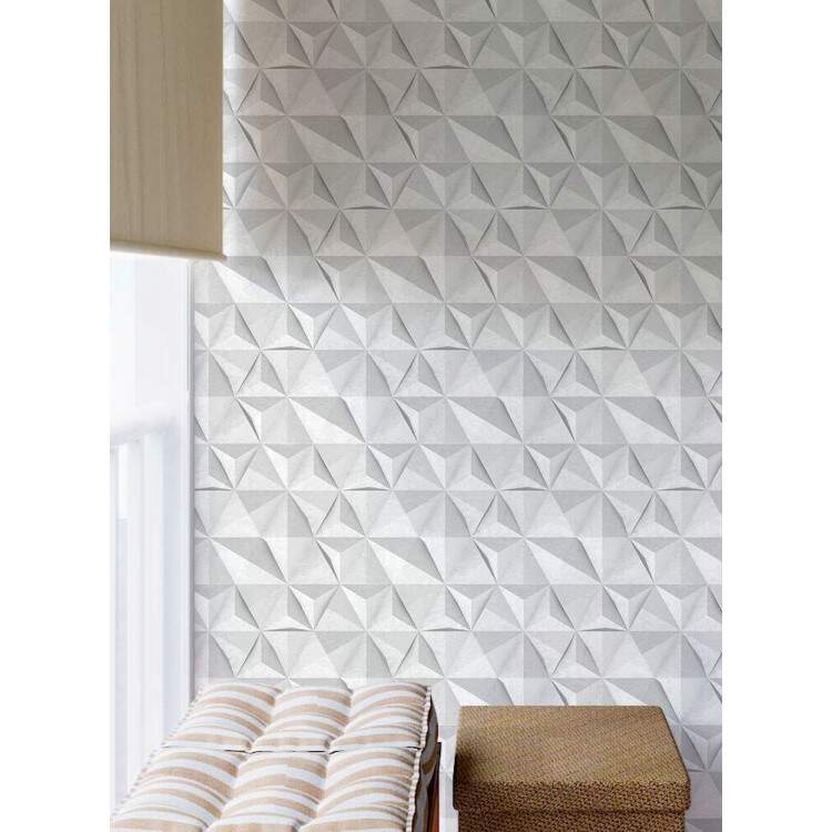 Papel de Parede 3D Geometria Losango Vertical