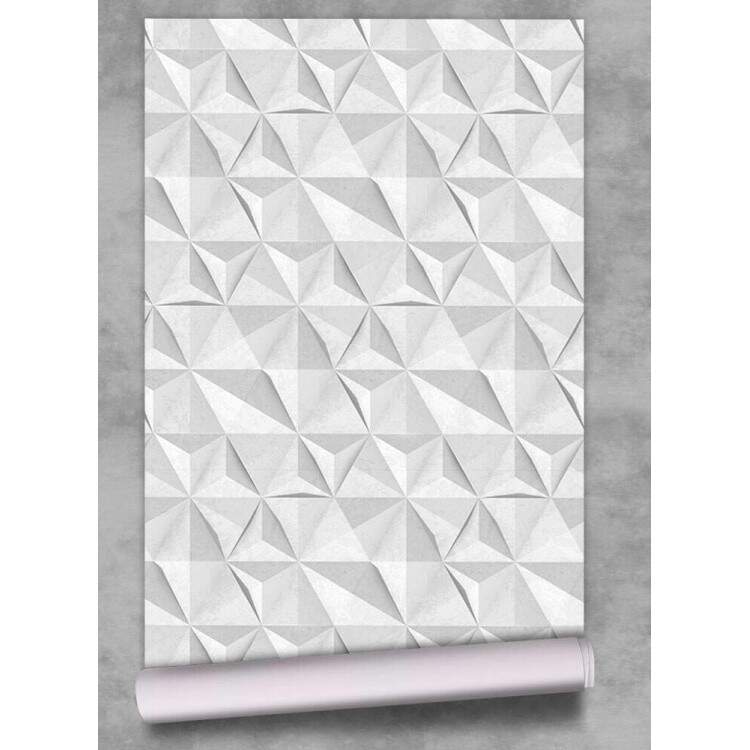 Papel de Parede 3D Geometria Losango Vertical