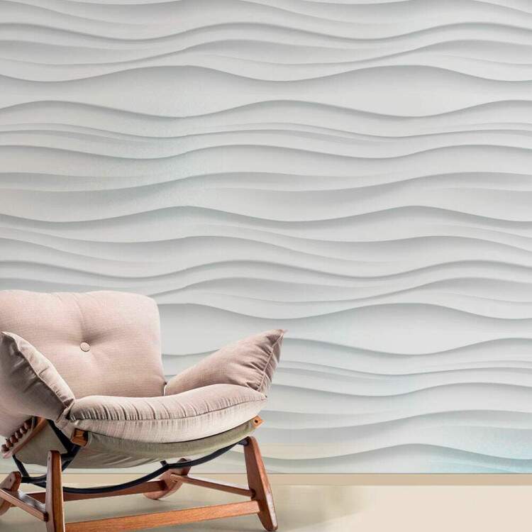 Papel de Parede 3D Ondas Horizontais Grande