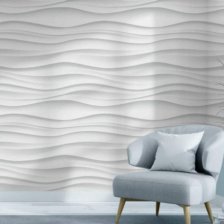 Papel de Parede 3D Ondas Horizontais Grande