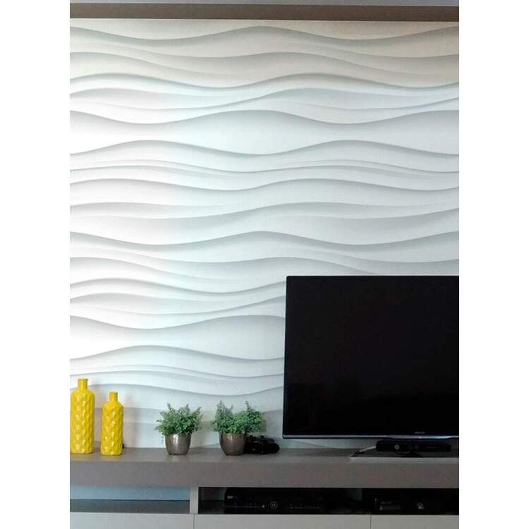 Papel de Parede 3D Ondas Horizontais Grande