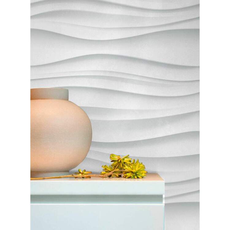 Papel de Parede 3D Ondas Horizontais Grande