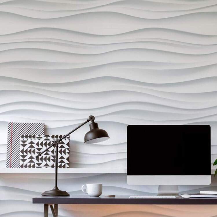 Papel de Parede 3D Ondas Horizontais Grande