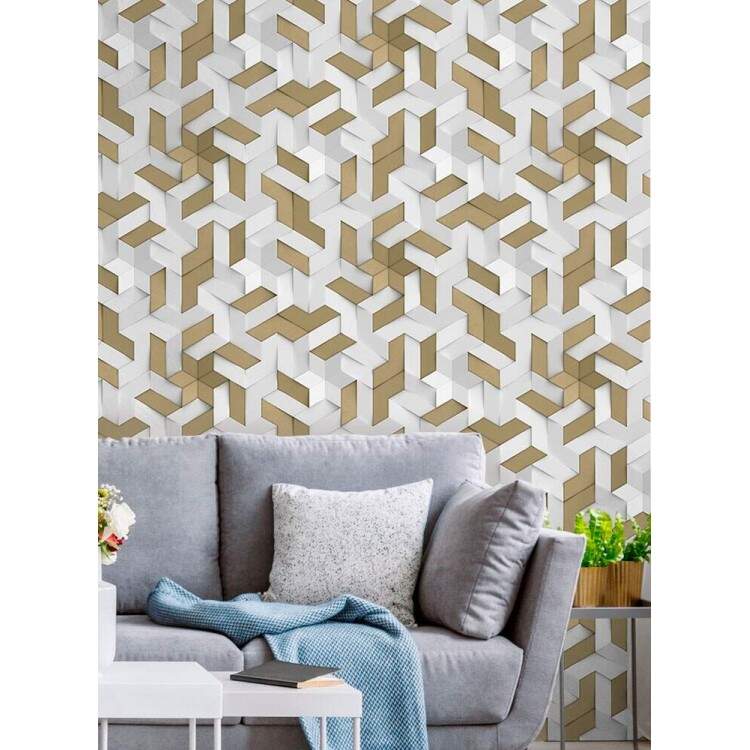 Papel de Parede 3D Estrelas com Cncavo