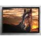Quadro Decorativo Cavalo Marrom Por Do Sol