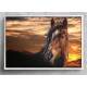 Quadro Decorativo Cavalo Marrom Por Do Sol