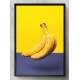 Quadro Decorativo Cozinha Banana Abstrato Amarelo e Roxo