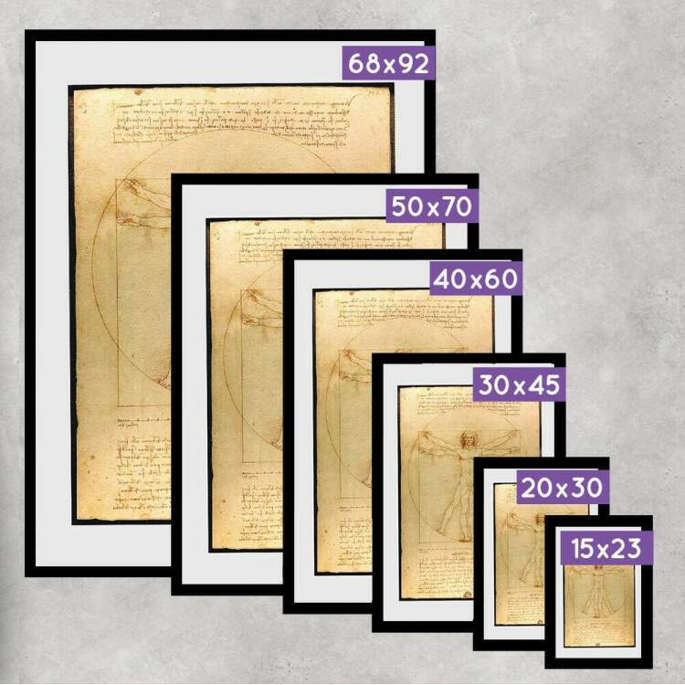 Quadro Decorativo Da Vinci Homem Vitruviano