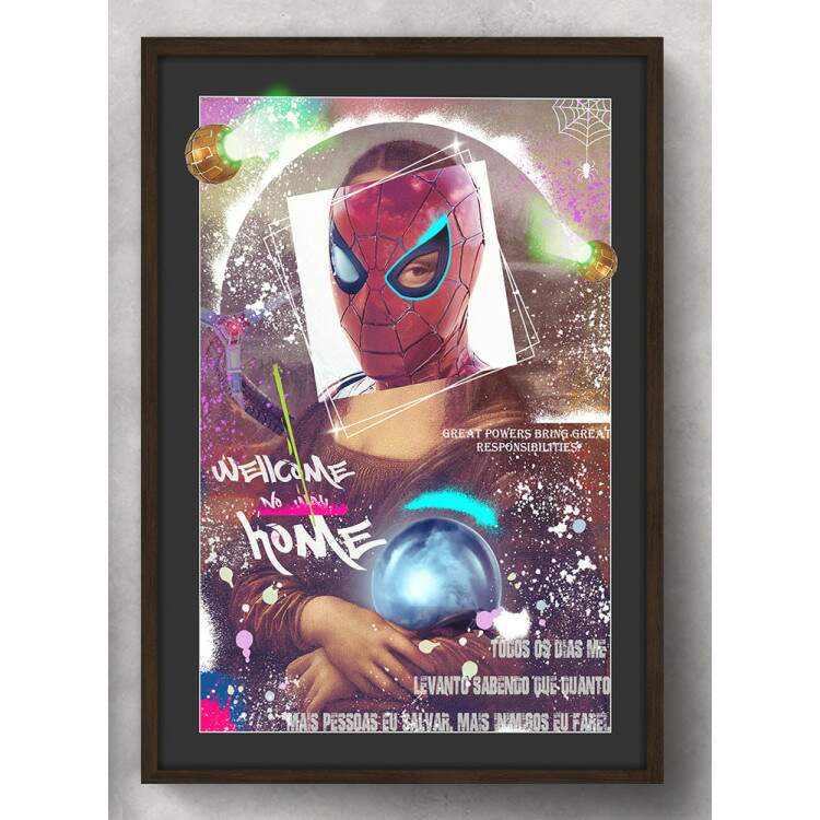 Quadro Decorativo Homem Aranha Efeito Spray