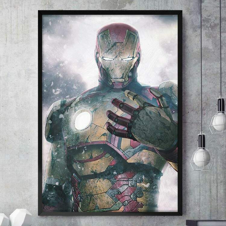 Quadro Decorativo Homem De Ferro Armadura Danificada