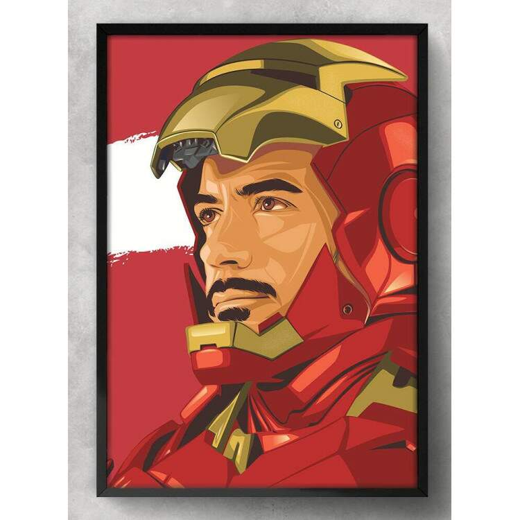 Quadro Decorativo Homem De Ferro Armadura Desenho