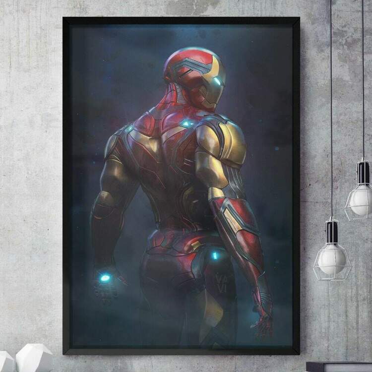 Quadro Decorativo Homem De Ferro De Costas