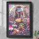 Quadro Decorativo Mandalorian Baby Yoda Efeito Spray