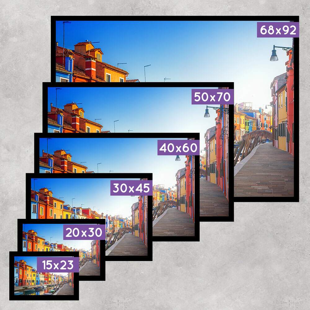 Quadro Decorativo Veneza Predios Coloridos