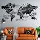 Adesivo de Parede Decorativo Mapa-M�ndi Continentes