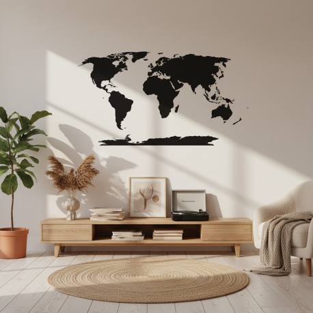 Adesivo de Parede Decorativo Mapa-Mndi