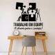 Adesivo de Parede Frase Trabalho em Equipe