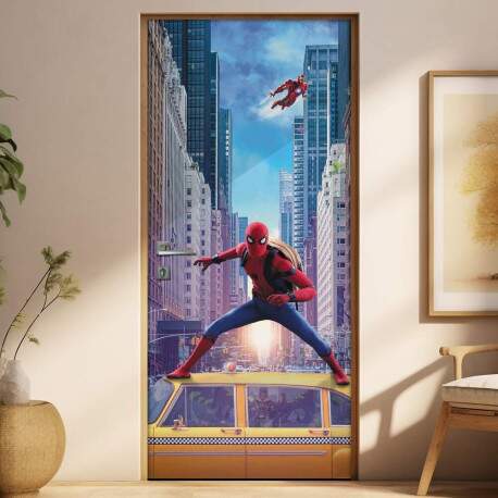 Adesivo para Porta Homem Aranha e Homem de Ferro