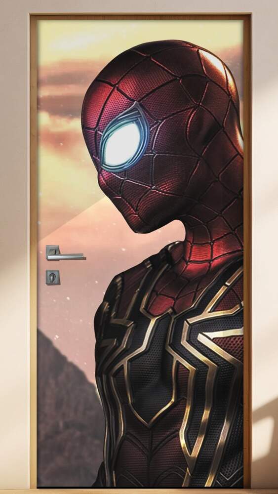 Adesivo para Porta Homem Aranha de Perfil