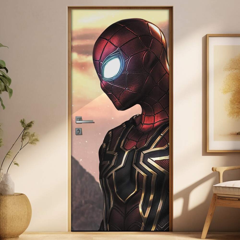 Adesivo para Porta Homem Aranha de Perfil