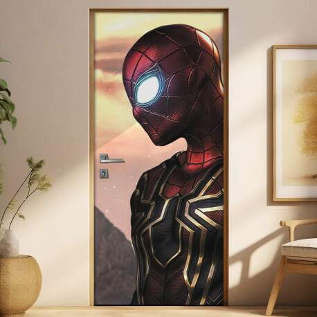 Adesivo para Porta Homem Aranha de Perfil