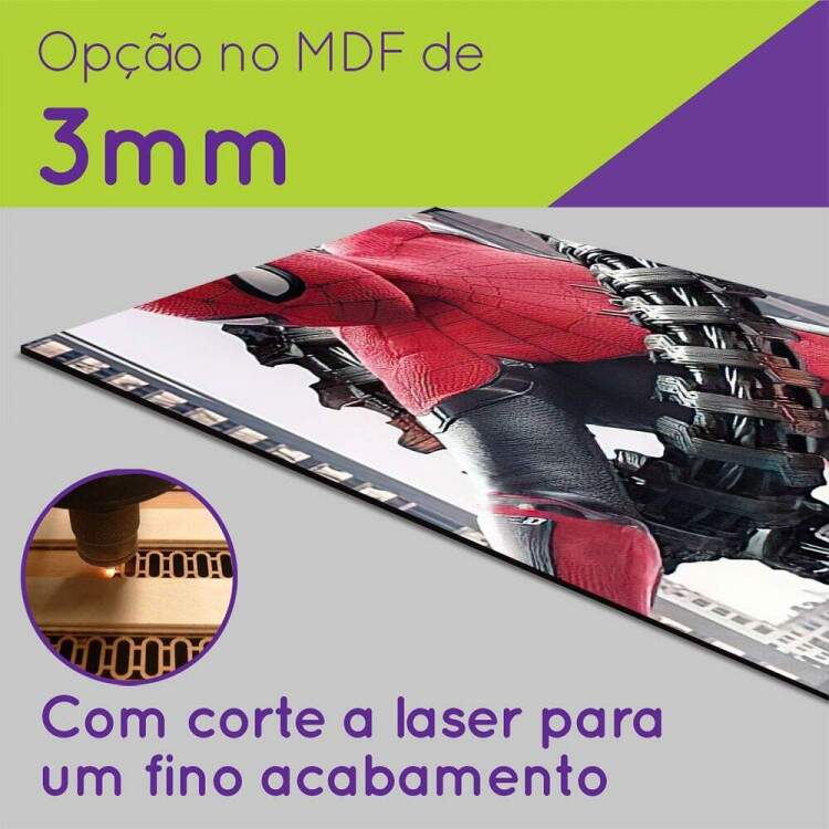 Kit 5 Quadros Decorativos Mosaico Homem Aranha Tentculos Octopus