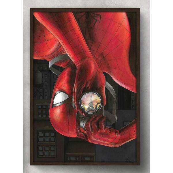 Quadro Decorativo Homem Aranha Tirando Foto 02