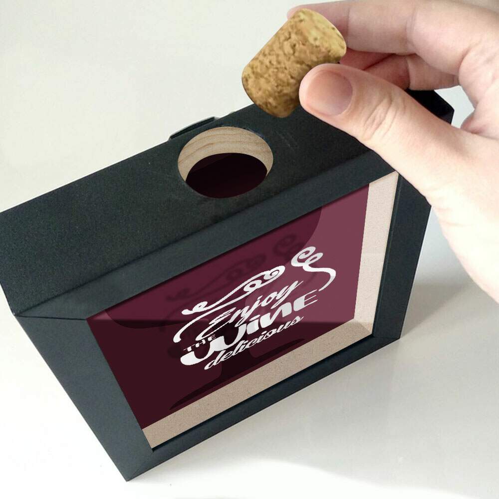 Quadro Decorativo Porta Rolhas enjoy the wine delicious