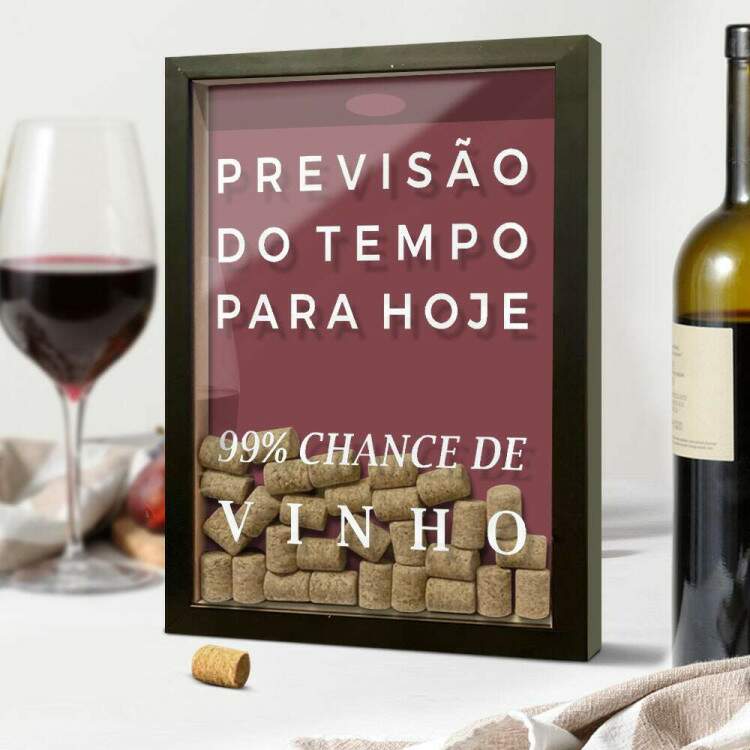 Quadro Decorativo Porta Rolhas previso do tempo para hoje 99% chance de vinho