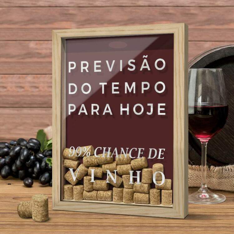 Quadro Decorativo Porta Rolhas previso do tempo para hoje 99% chance de vinho