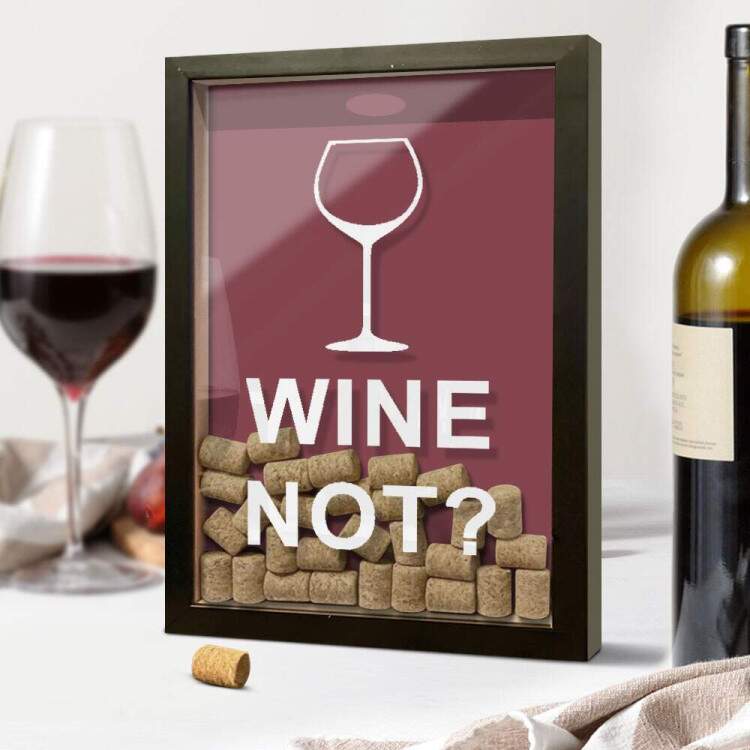 Quadro Decorativo Porta Rolhas wine not