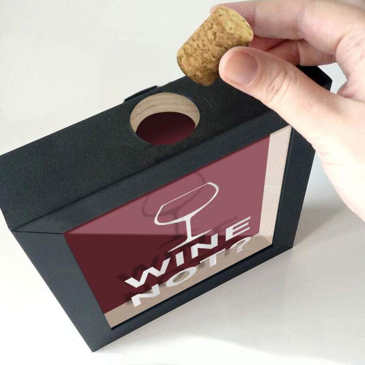 Quadro Decorativo Porta Rolhas wine not