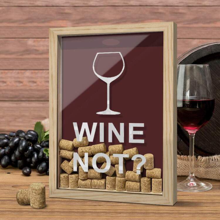 Quadro Decorativo Porta Rolhas wine not
