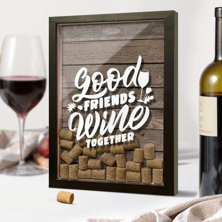Quadro Decorativo Porta Rolhas wine red white e rose