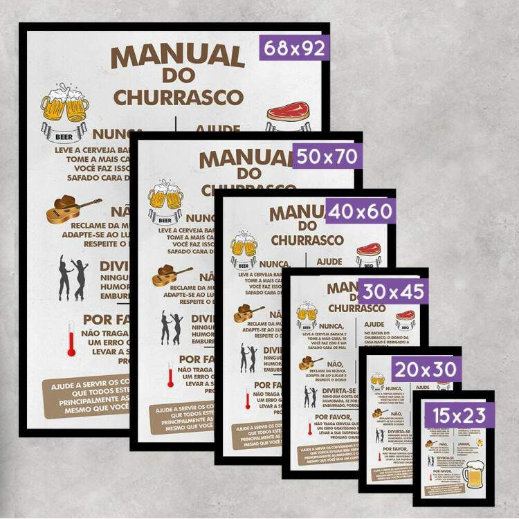 Quadro Decorativo Manual do Churrasco