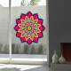 Adesivo de Parede Mandala Rosa e Amarelo